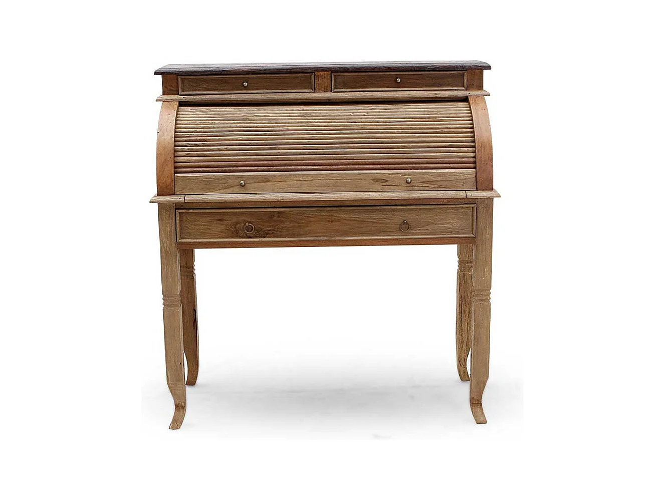 Sekretär aus Teak Massivholz mit Rollade