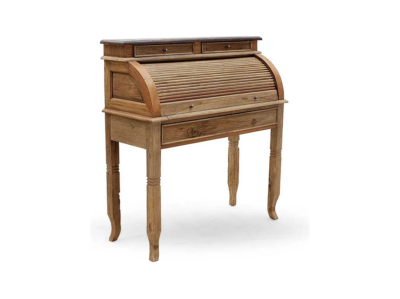 Sekretär aus Teak Massivholz mit Rollade