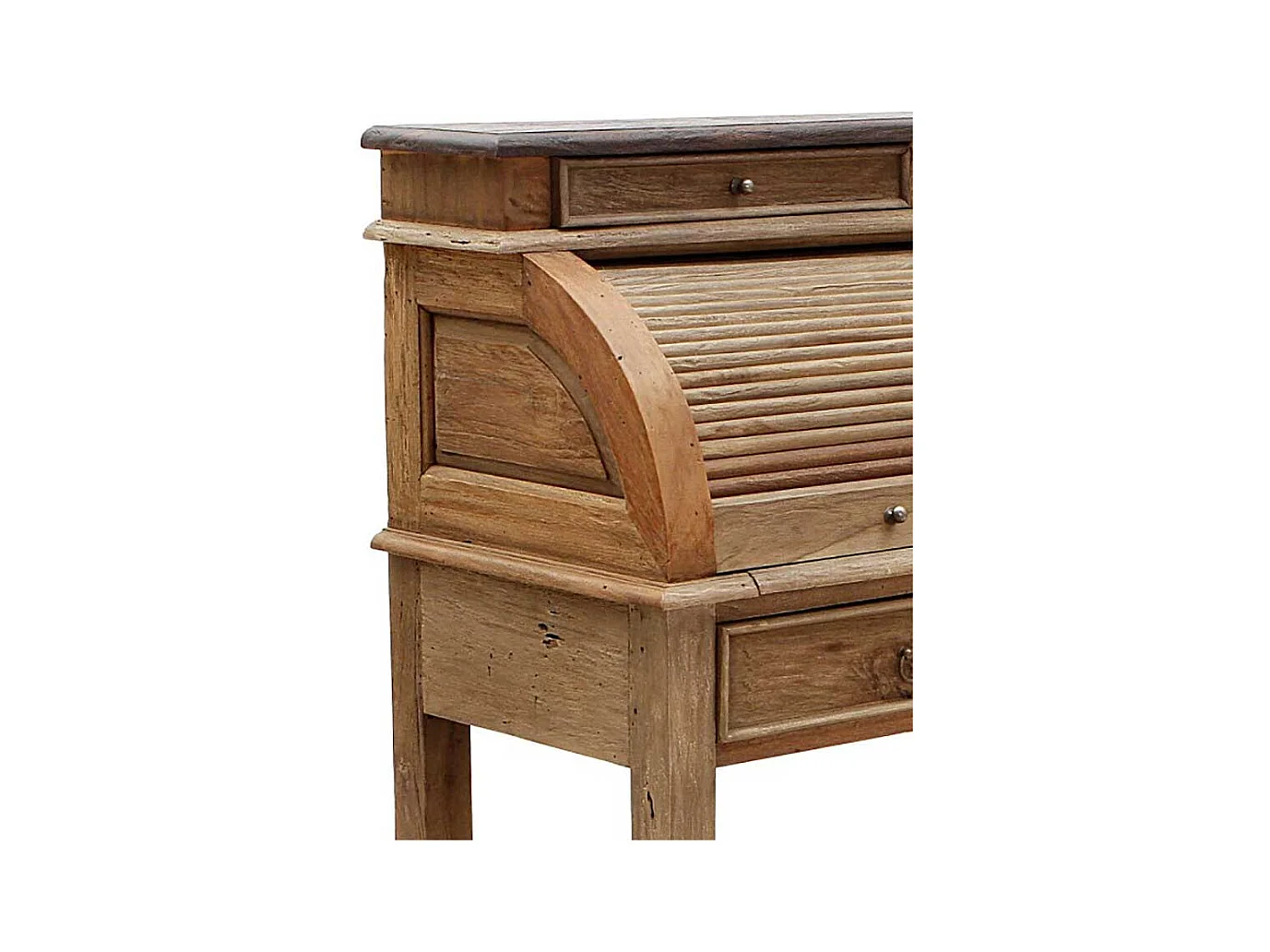 Sekretär aus Teak Massivholz mit Rollade