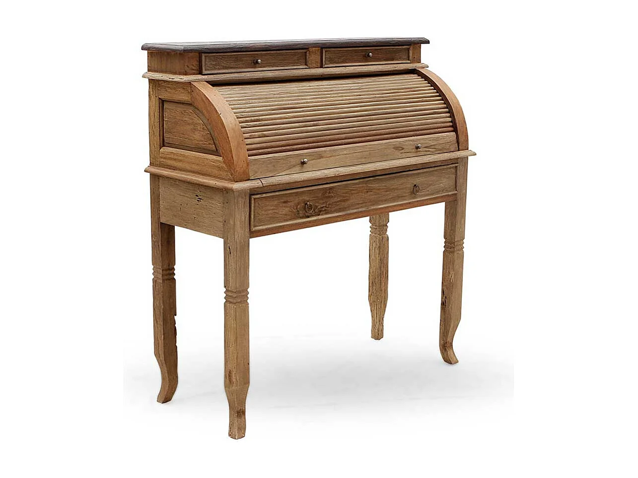 Sekretär aus Teak Massivholz mit Rollade