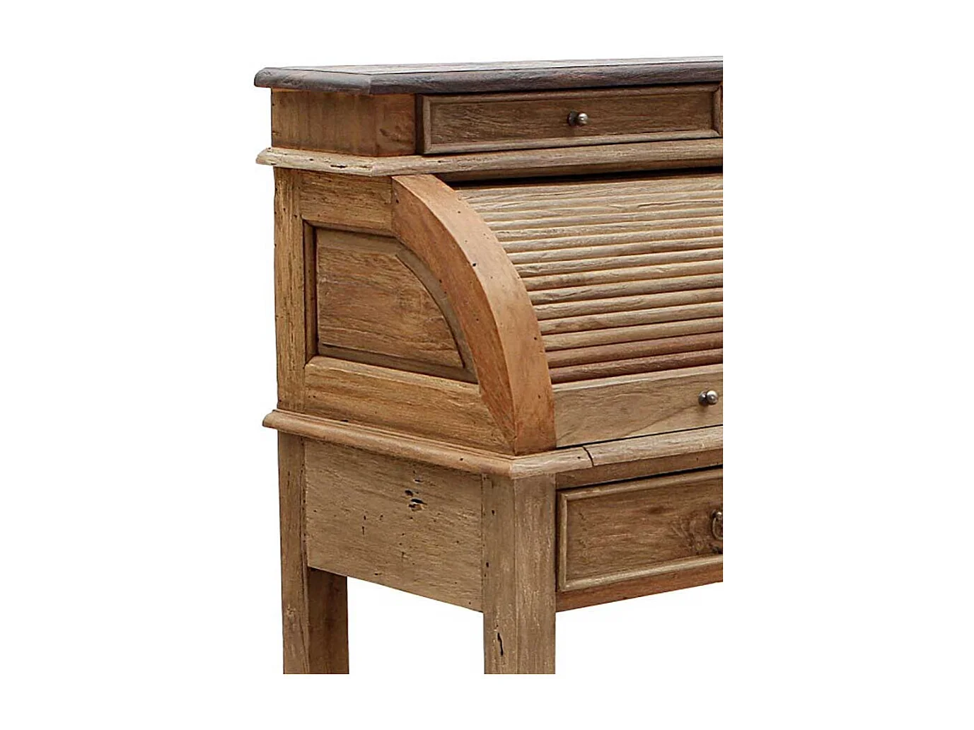 Sekretär aus Teak Massivholz mit Rollade