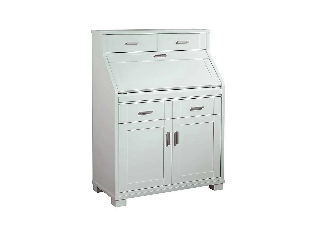 Schreibtisch Schrank in Weiß 85 cm breit