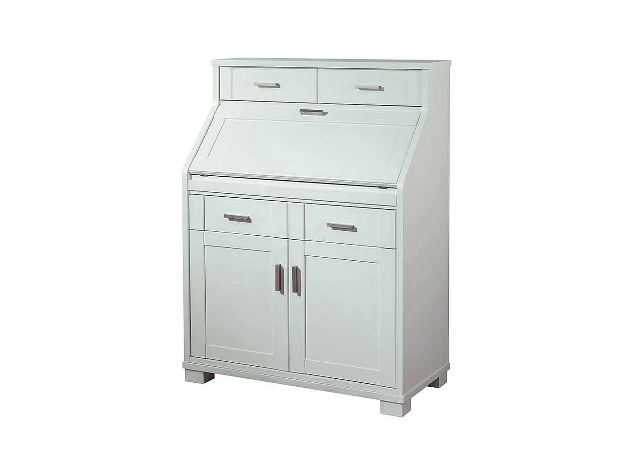 Schreibtisch Schrank in Weiß 85 cm breit