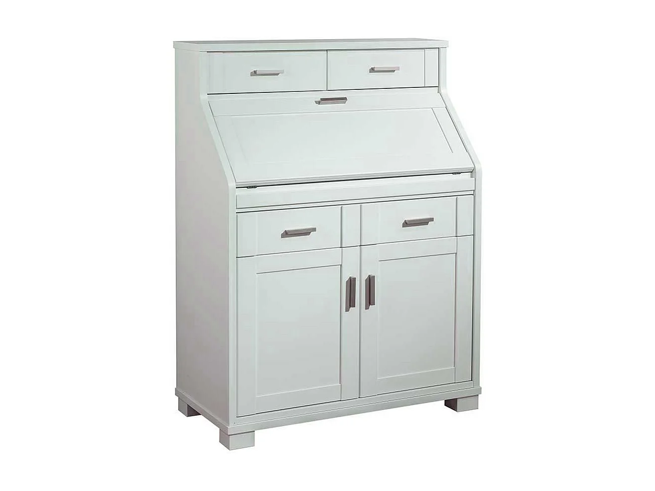 Schreibtisch Schrank in Weiß 85 cm breit