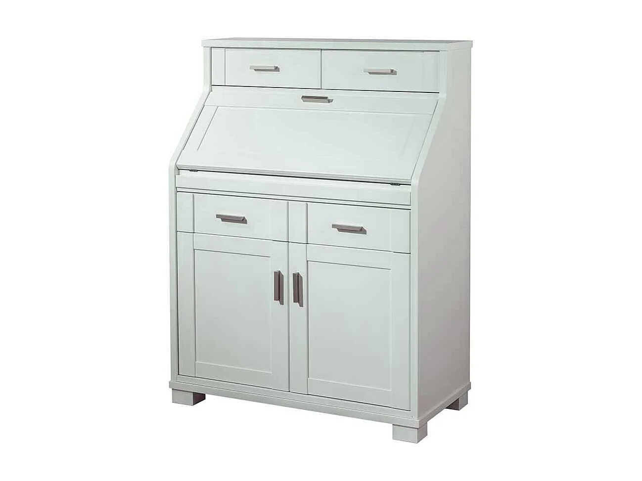 Schreibtisch Schrank in Weiß 85 cm breit