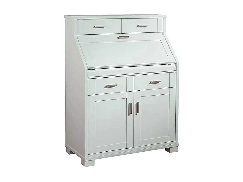 Schreibtisch Schrank in Weiß 85 cm breit