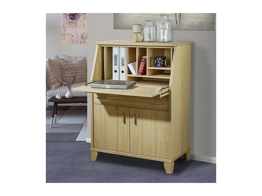 Schranksekretär mit Eiche furniert Made in Germany