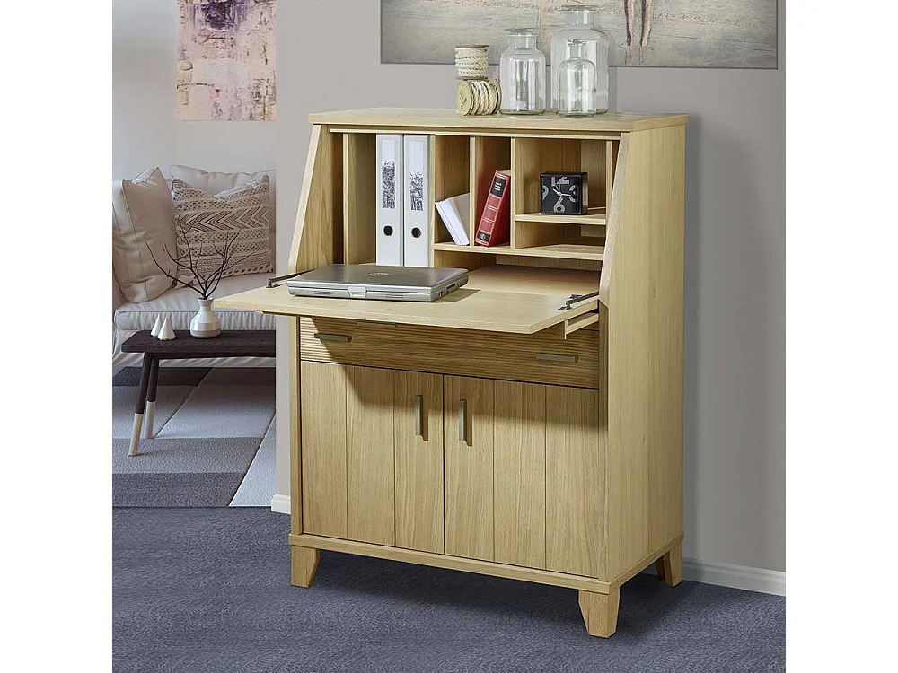 Schranksekretär mit Eiche furniert Made in Germany