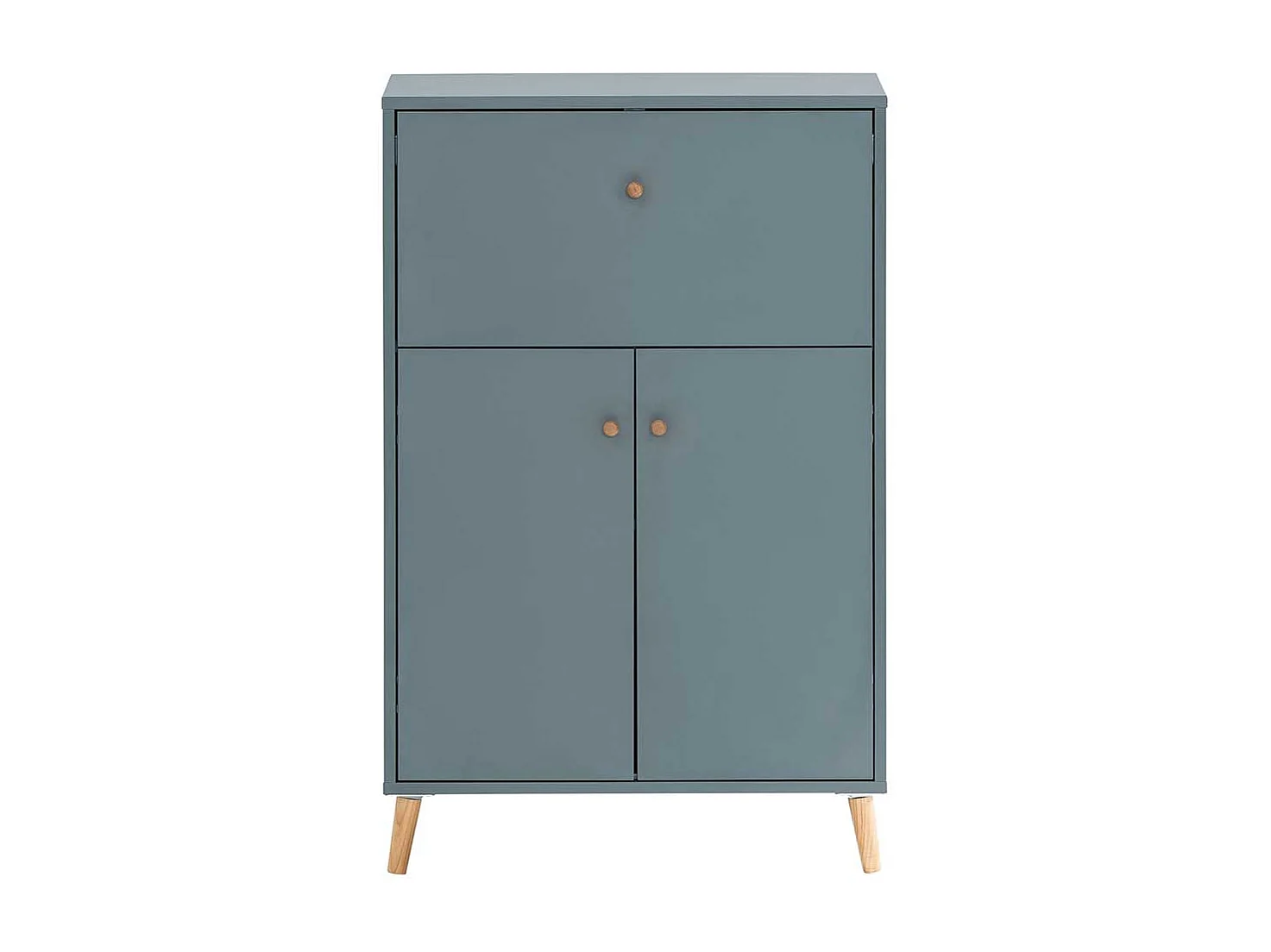 Sekretär Home Office in Petrol und Eichefarben Made in Germany