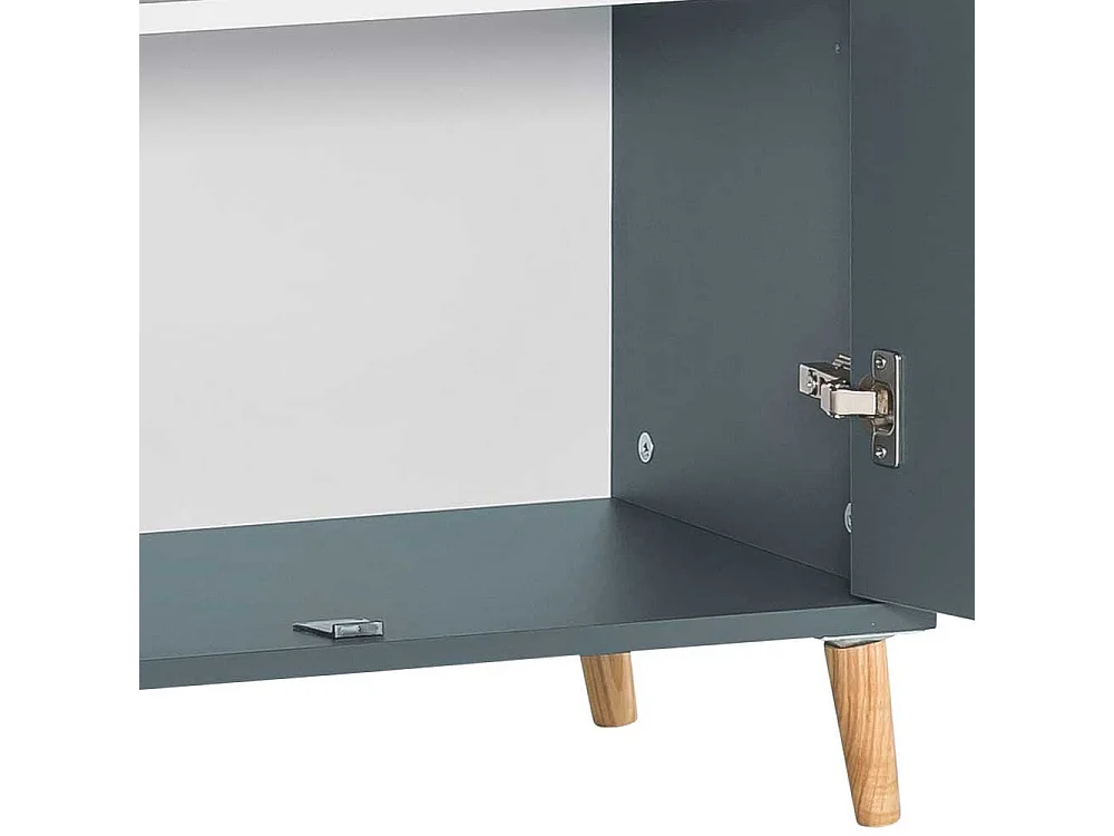 Sekretär Home Office in Petrol und Eichefarben Made in Germany