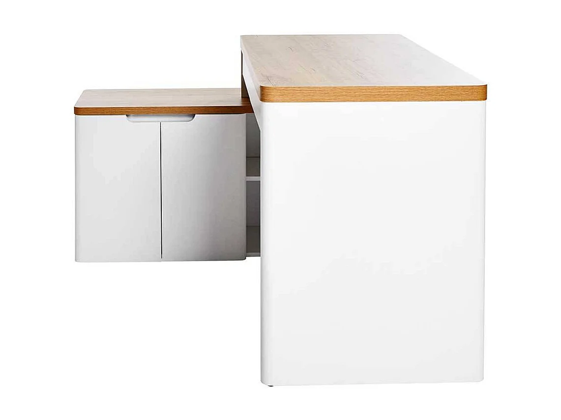 Winkelschreibtisch Jugend Schreibtisch im Skandi Design 140 cm breit