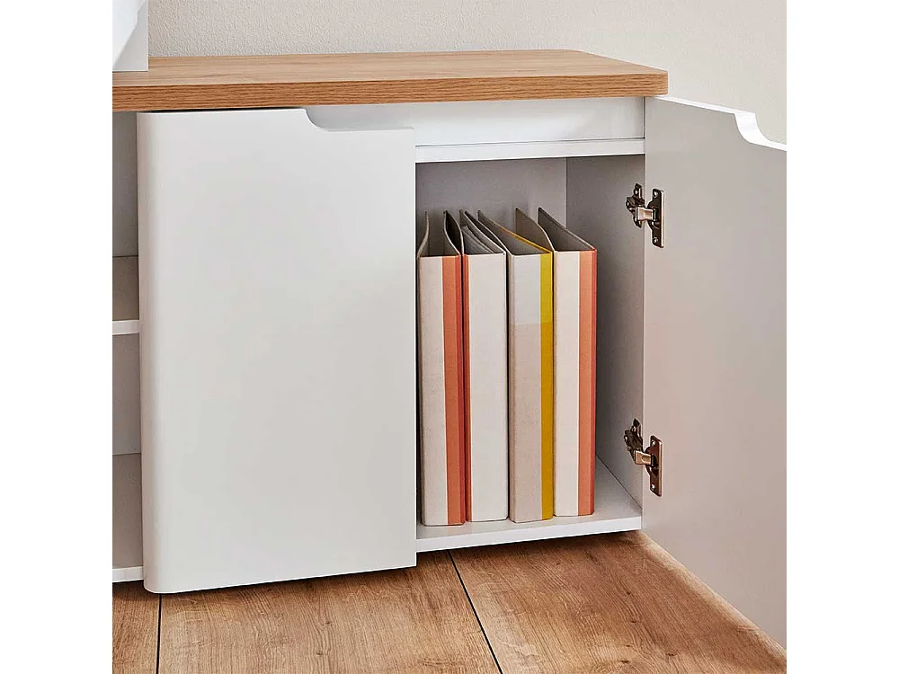 Winkelschreibtisch Jugend Schreibtisch im Skandi Design 140 cm breit