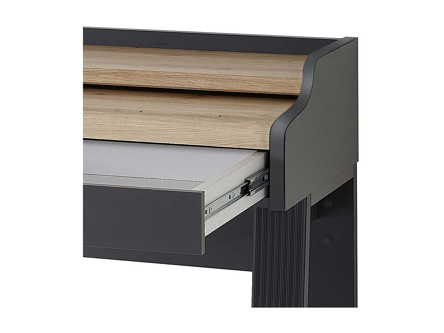 Laptopschreibtisch mit Rollcontainer Landhausstil (zweiteilig)