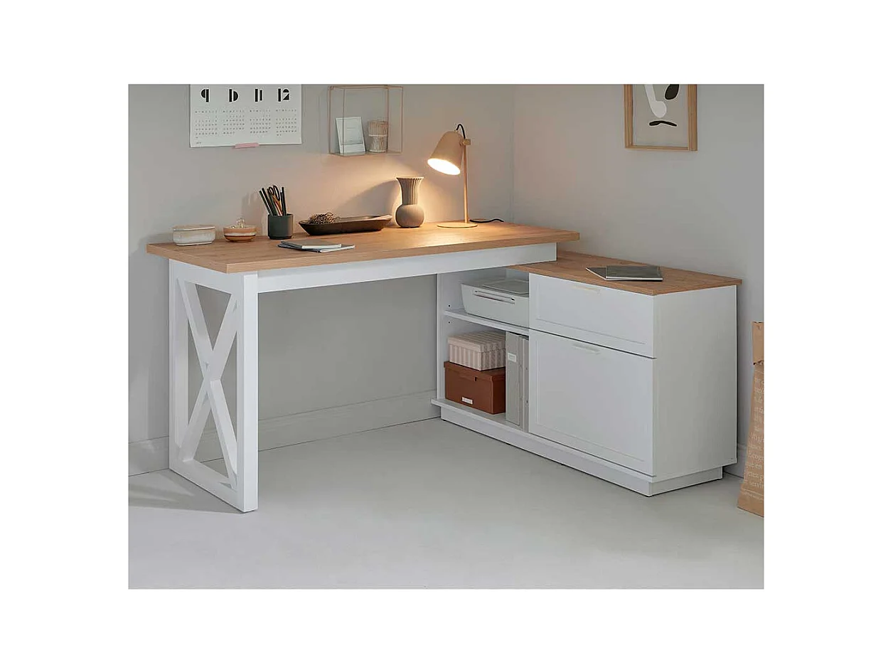 Jugendschreibtisch Eckschreibtisch im Landhausstil 150 cm breit