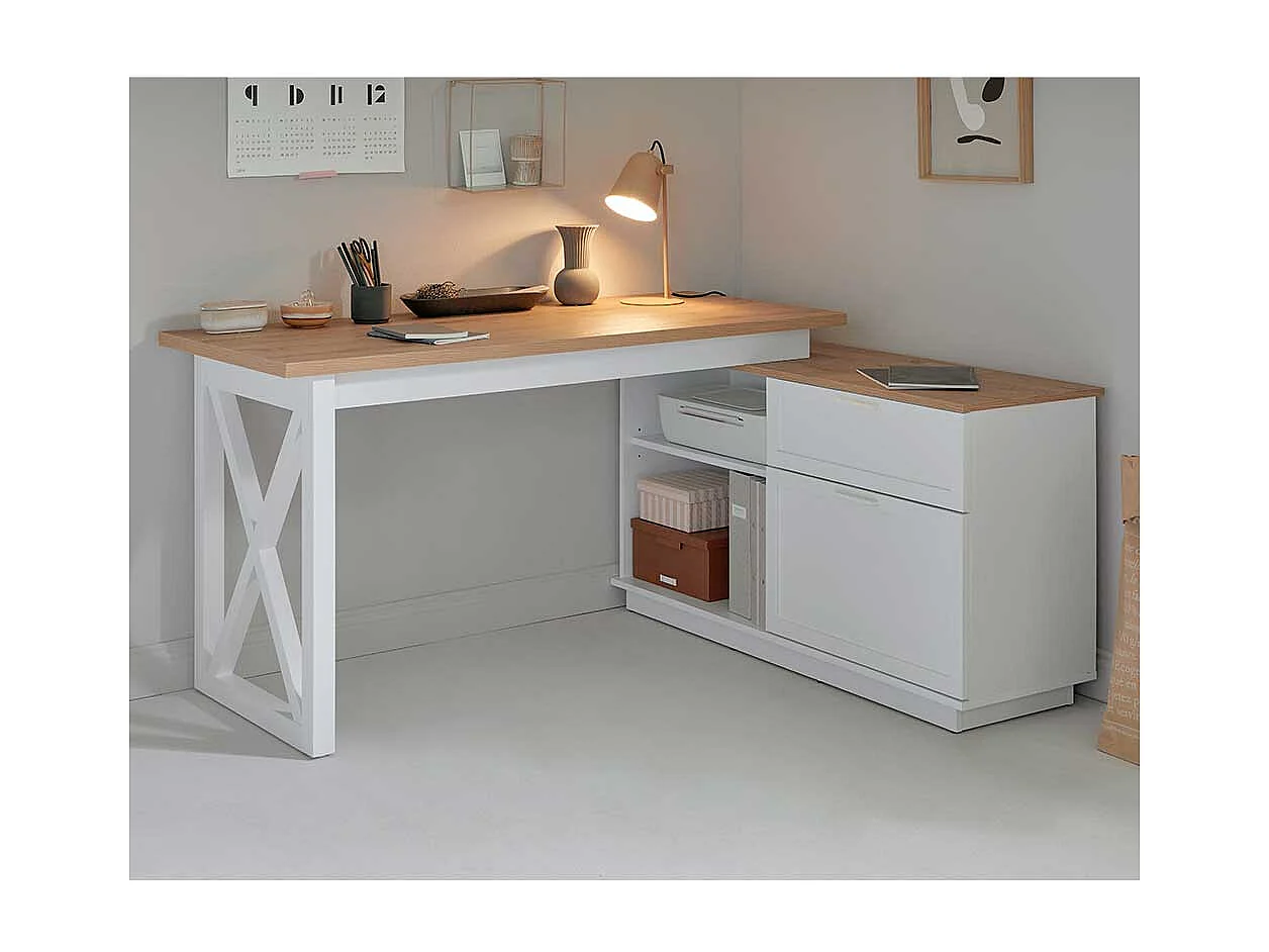 Jugendschreibtisch Eckschreibtisch im Landhausstil 150 cm breit