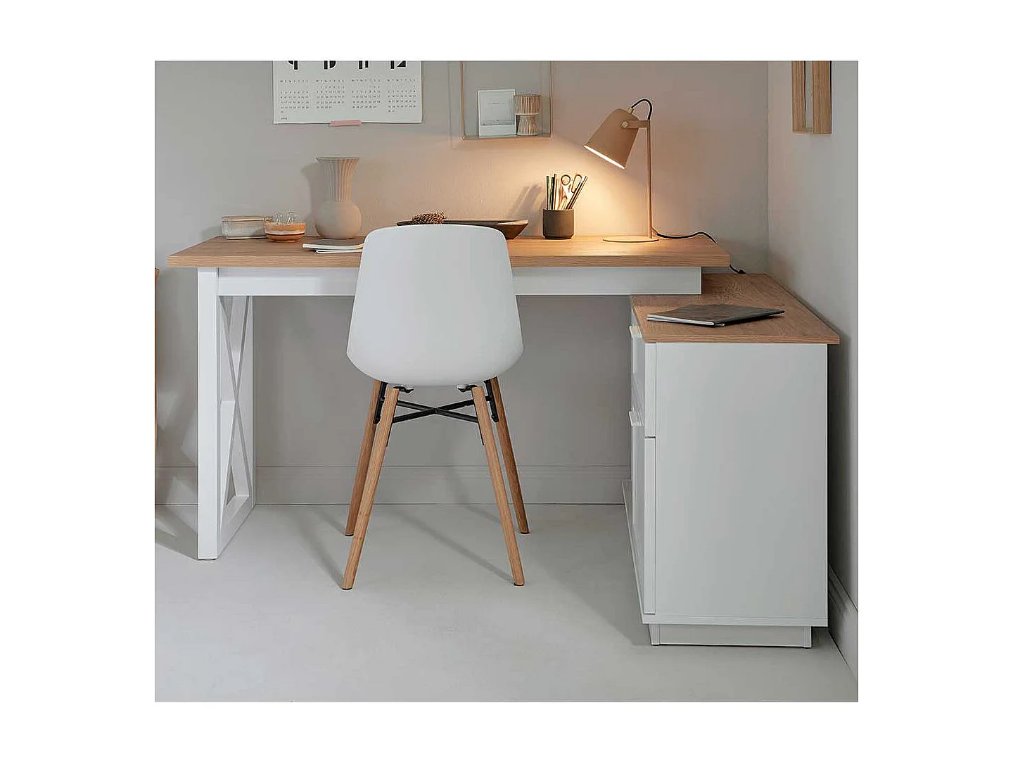 Jugendschreibtisch Eckschreibtisch im Landhausstil 150 cm breit