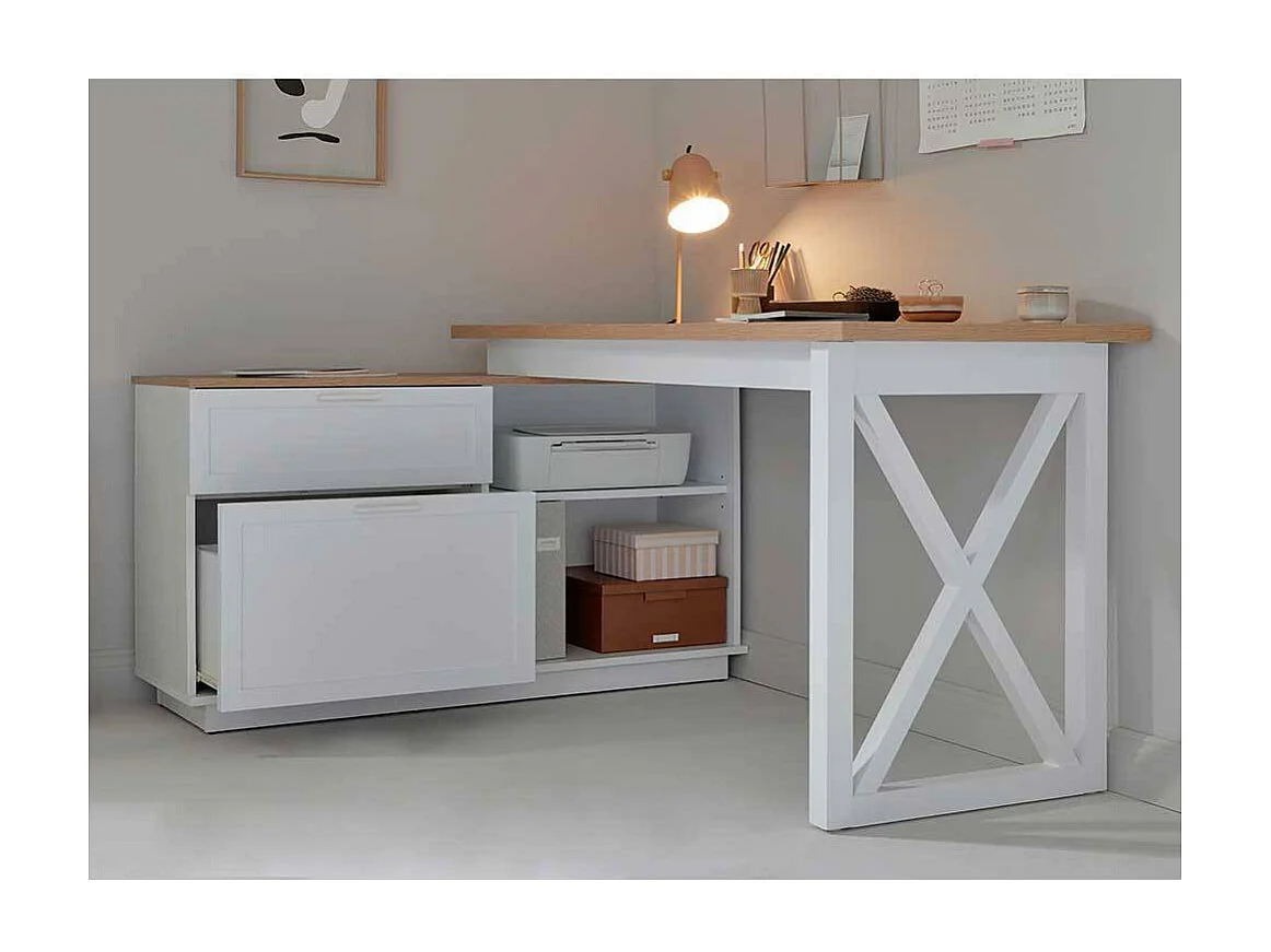 Jugendschreibtisch Eckschreibtisch im Landhausstil 150 cm breit