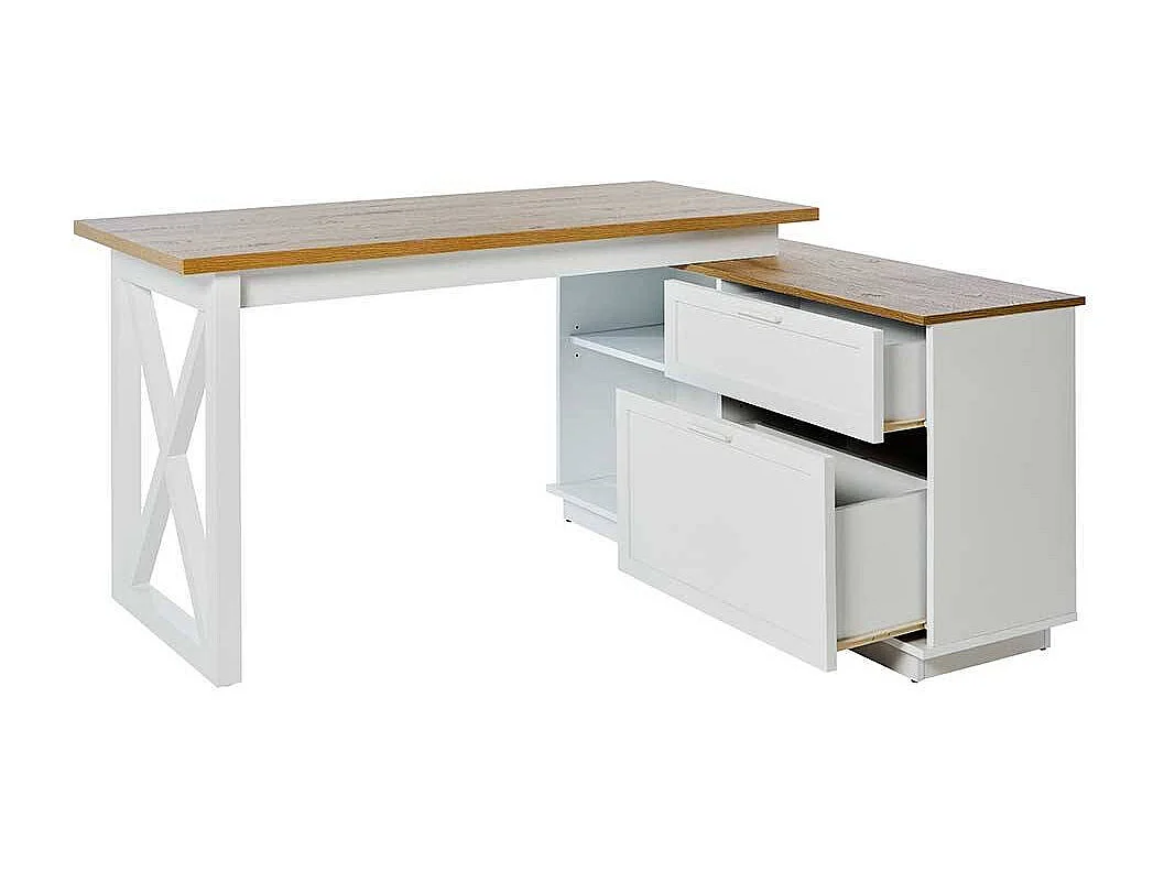 Jugendschreibtisch Eckschreibtisch im Landhausstil 150 cm breit