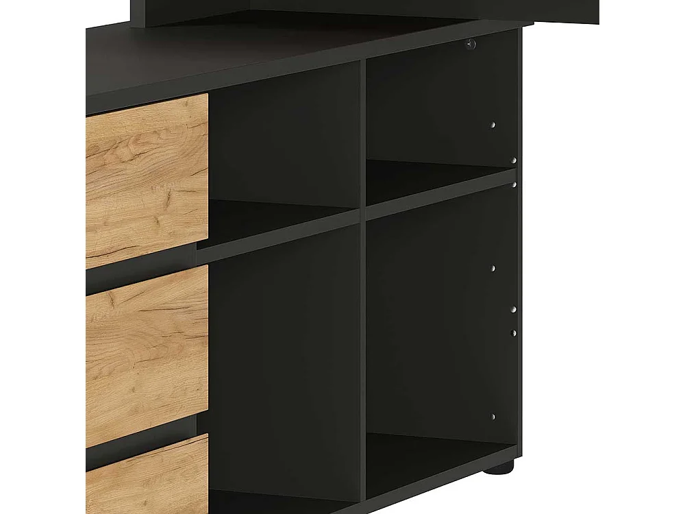 Computereckschreibtisch mit drei Schubladen 146 cm breit