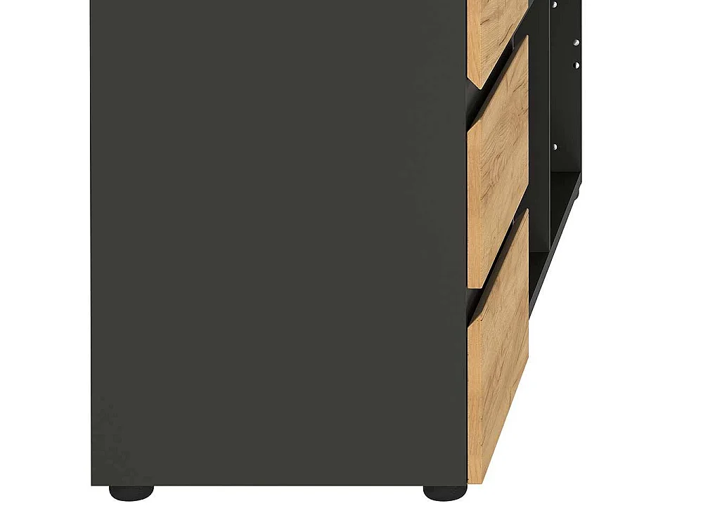 Computereckschreibtisch mit drei Schubladen 146 cm breit