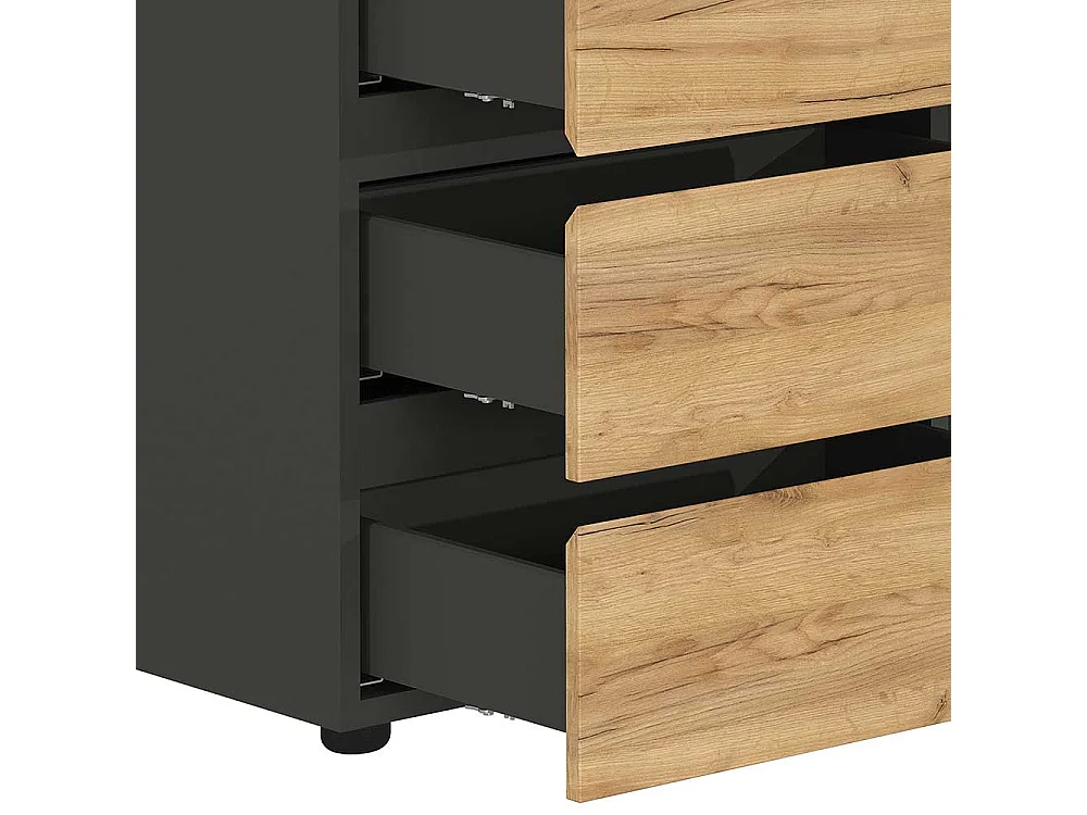 Computereckschreibtisch mit drei Schubladen 146 cm breit