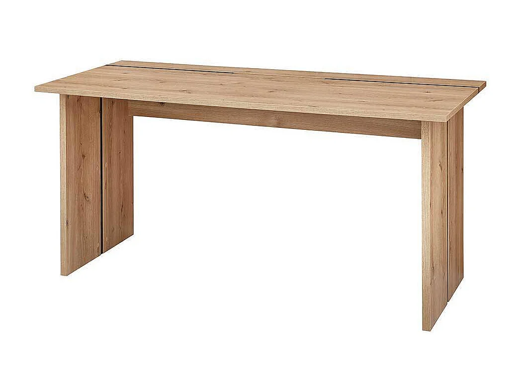 Eckbürotisch in Wildeiche und Eschefarben Seitenregalen