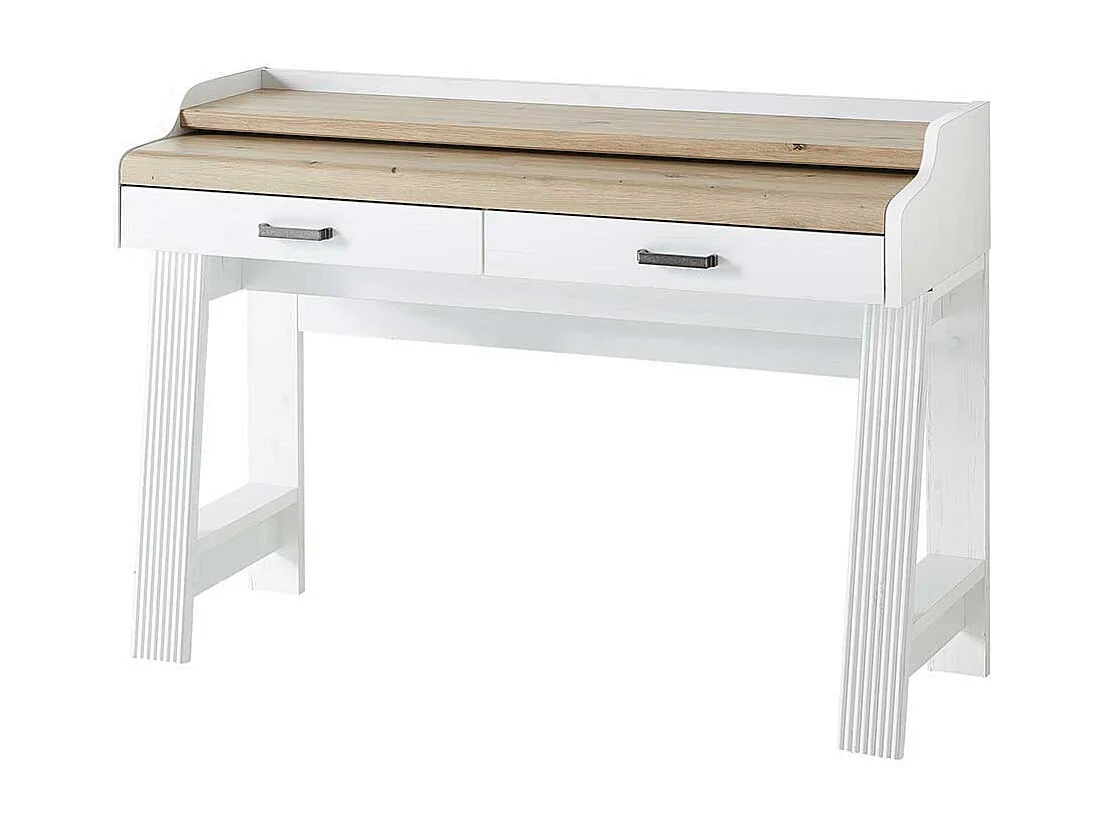 Jugendschreibtisch mit ausziehbarer Platte Rollcontainer (zweiteilig)