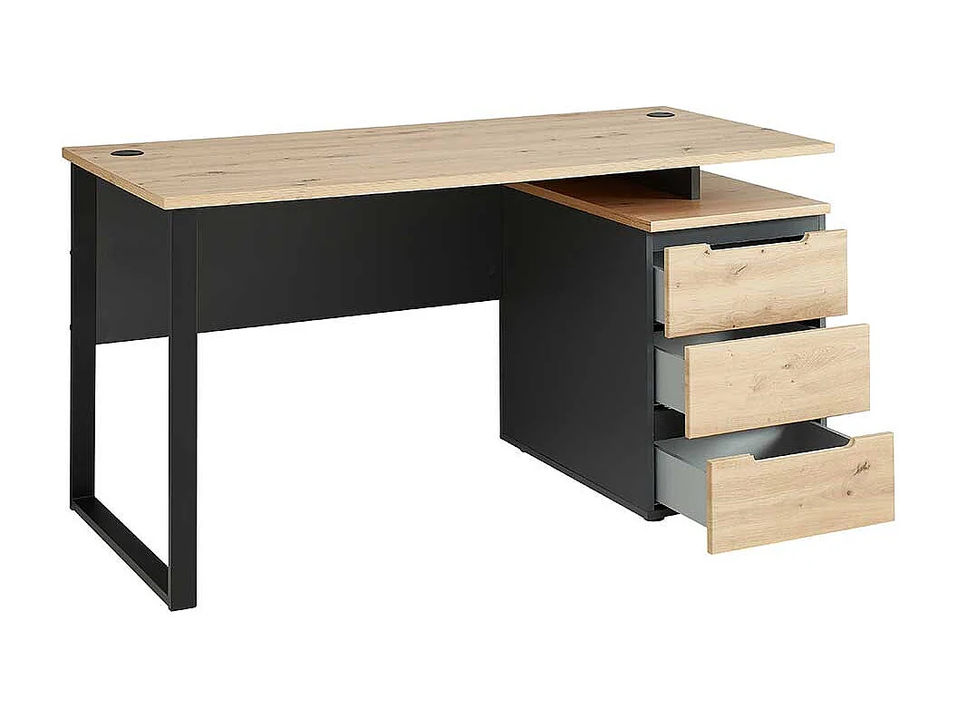 Computer Schreibtisch mit Schubladen in modernem Design 150 cm breit