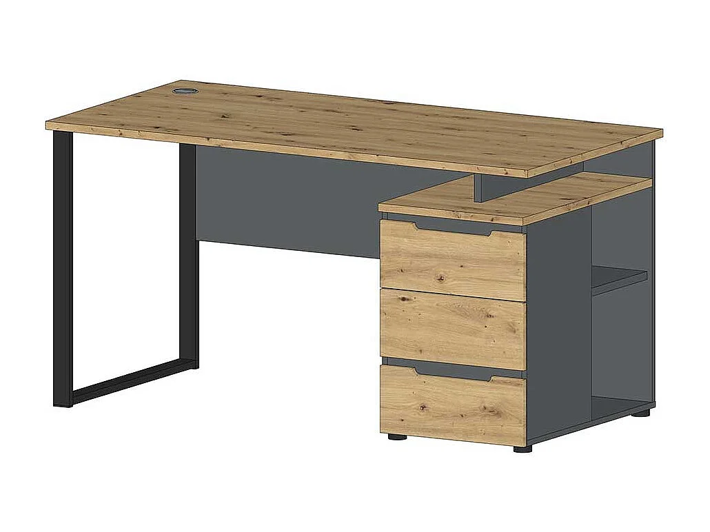 Computer Schreibtisch mit Schubladen in modernem Design 150 cm breit