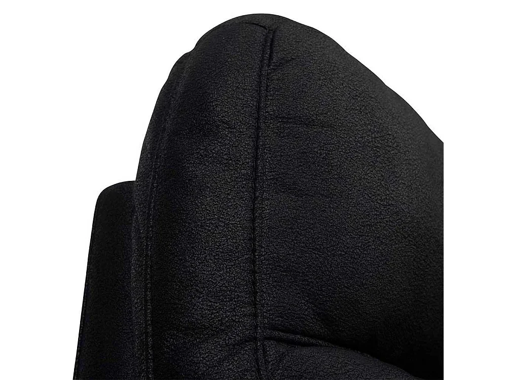 Wohnzimmercouch mit Relaxfunktion Schwarz Microfaser