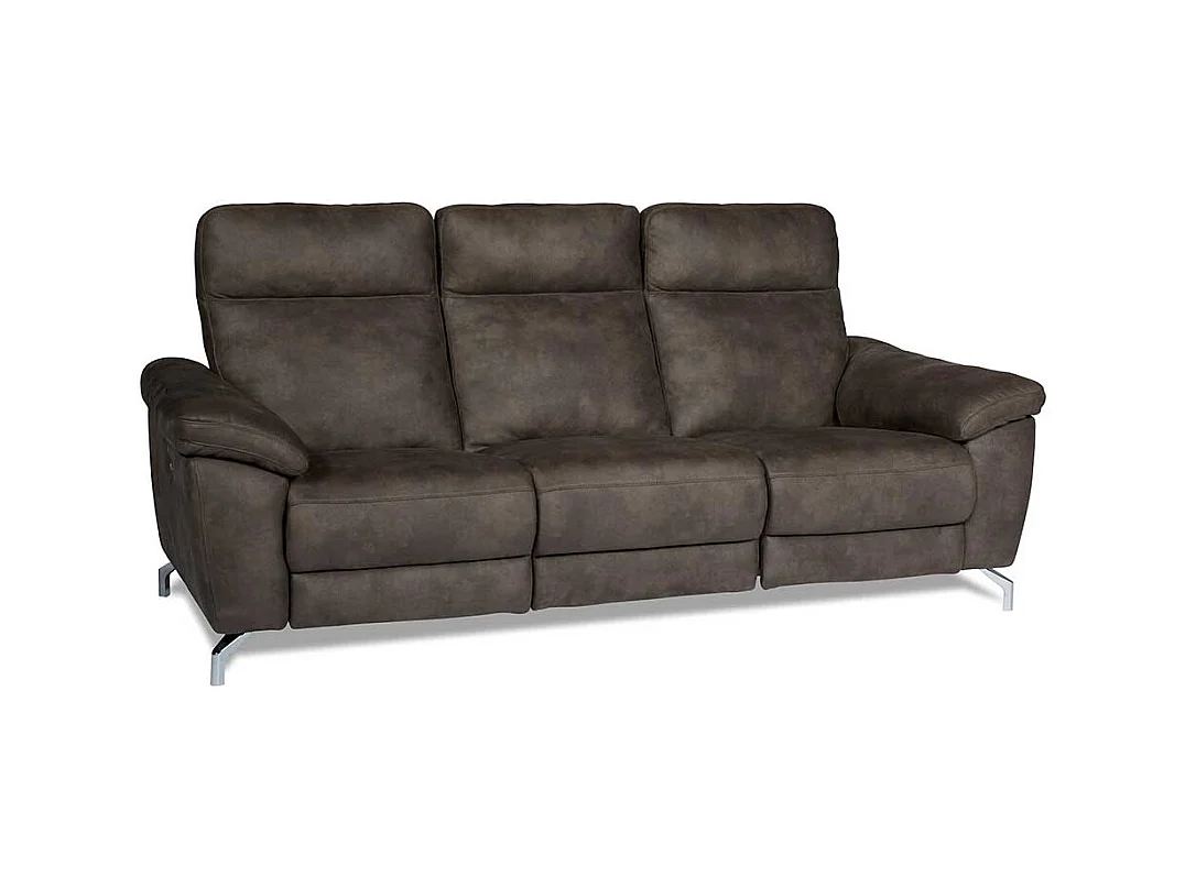 Relaxcouch in Braun Microfaser modern