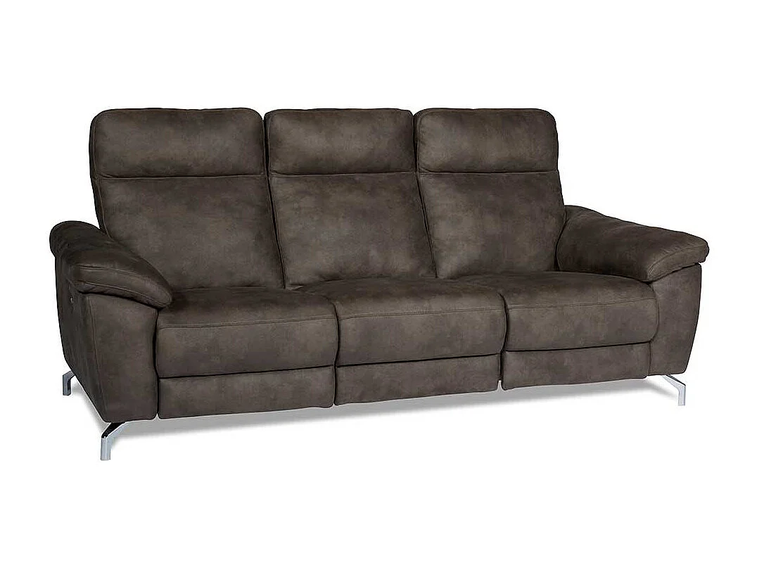 Relaxcouch in Braun Microfaser modern