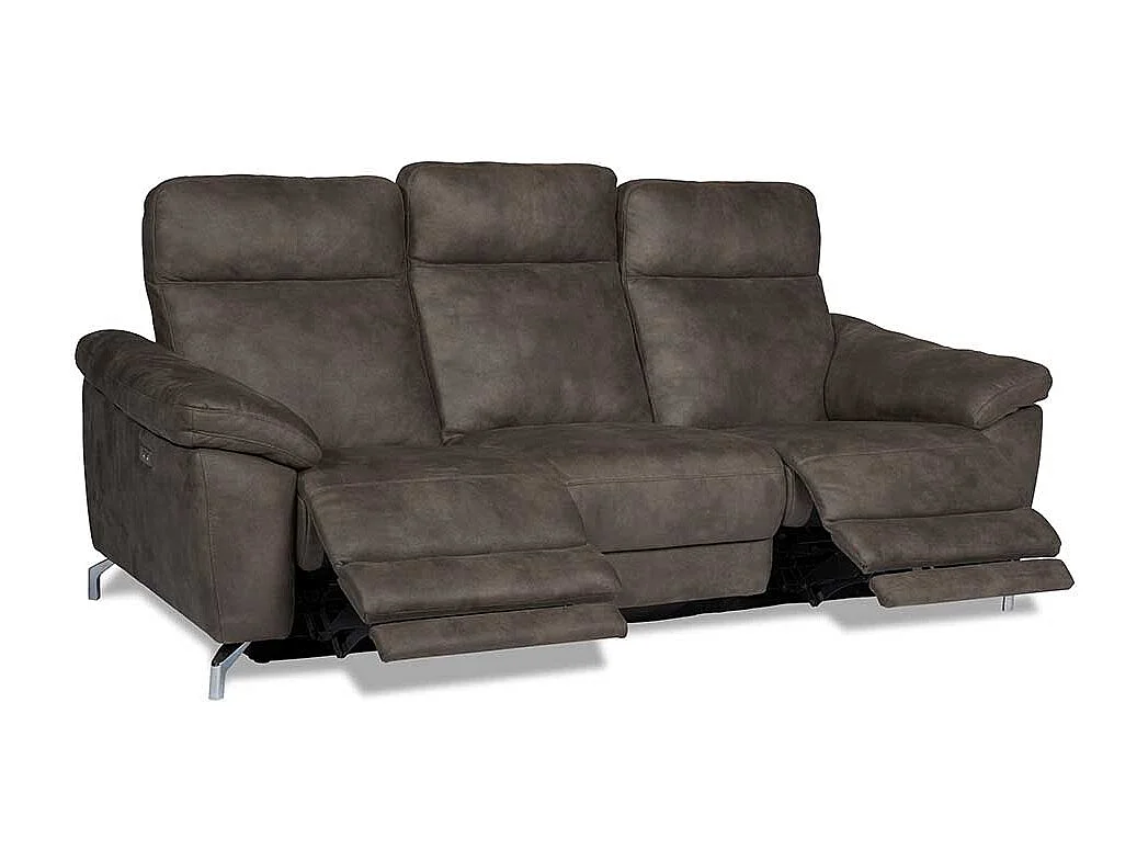 Relaxcouch in Braun Microfaser modern