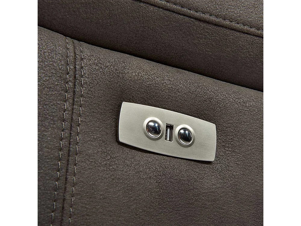 Relaxcouch in Braun Microfaser modern