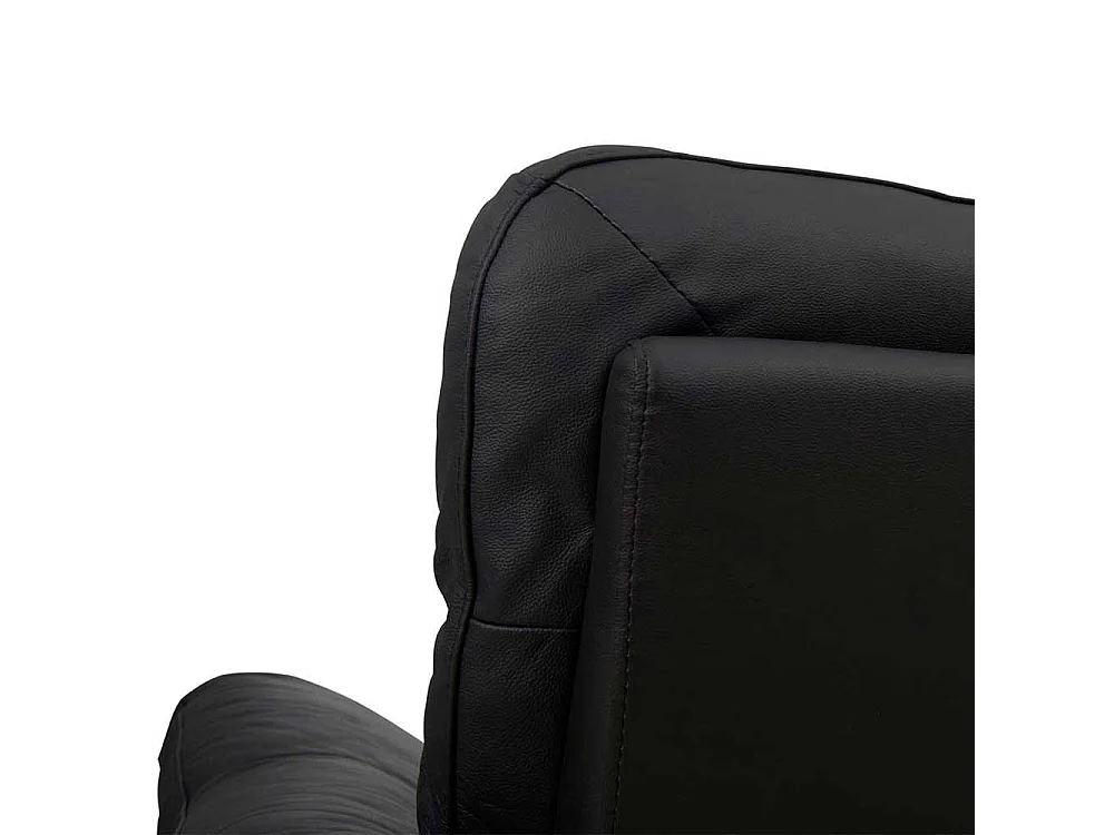 Zweisitzer Sofa mit Relaxfunktion Schwarz