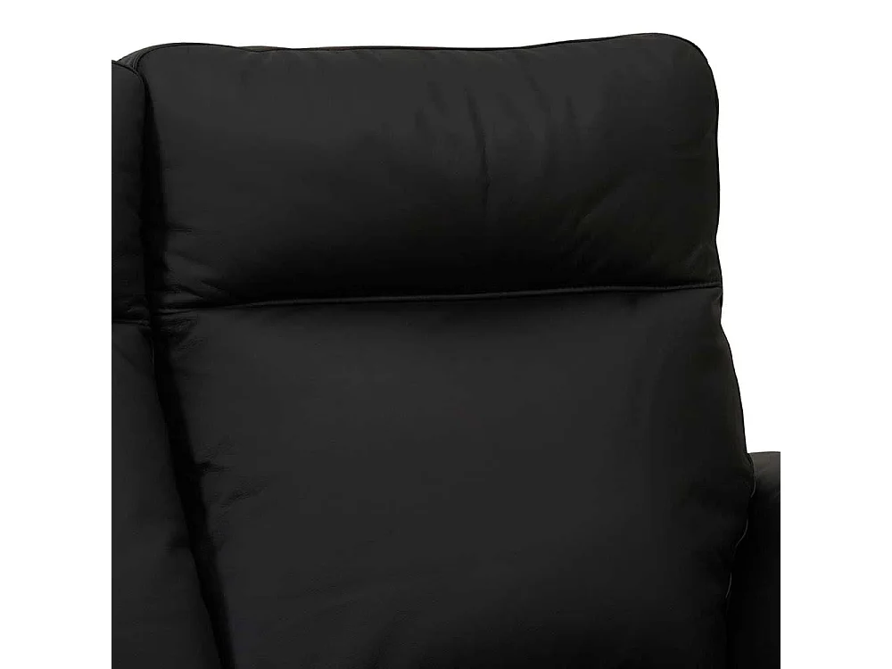 Zweisitzer Sofa mit Relaxfunktion Schwarz