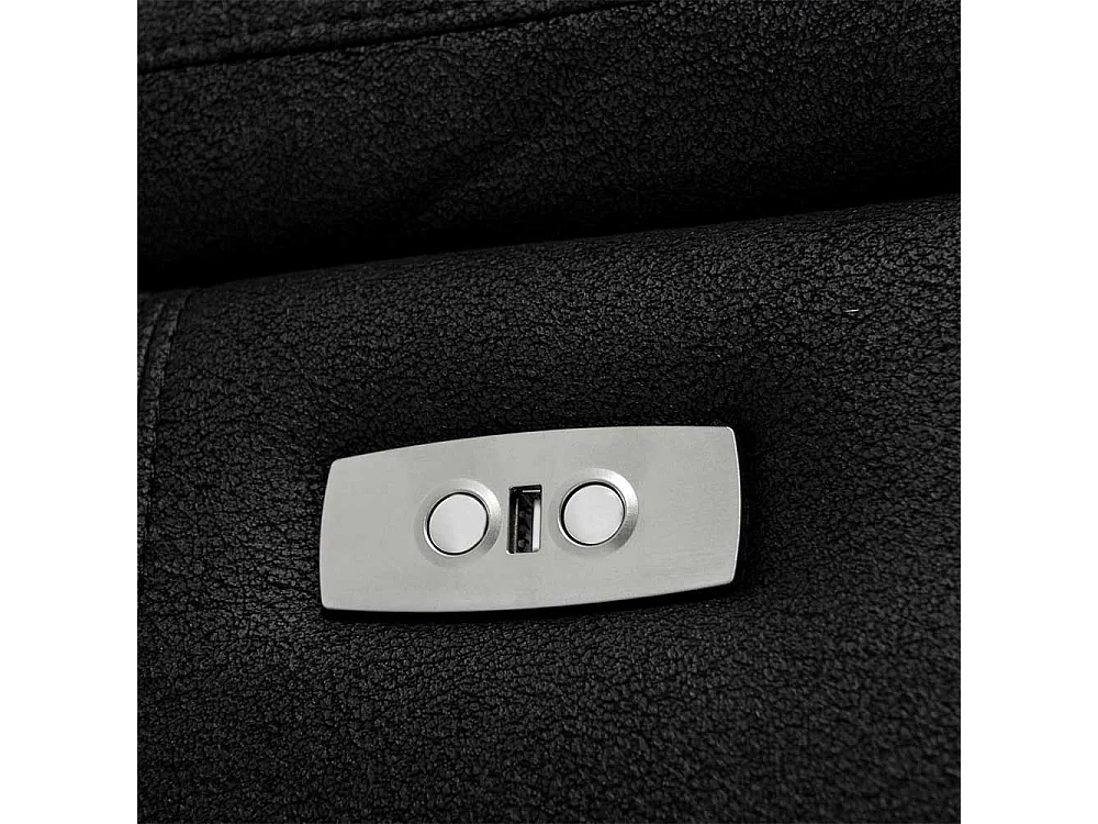 Relaxsofa in Schwarz Microfaser