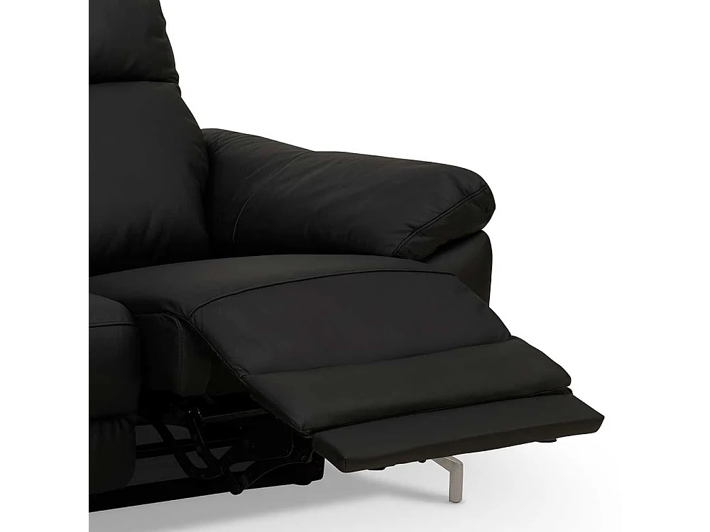 Wohnzimmer Sofa mit Relaxfunktion Schwarz