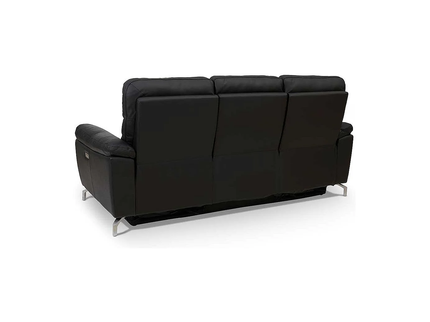 Wohnzimmer Sofa mit Relaxfunktion Schwarz