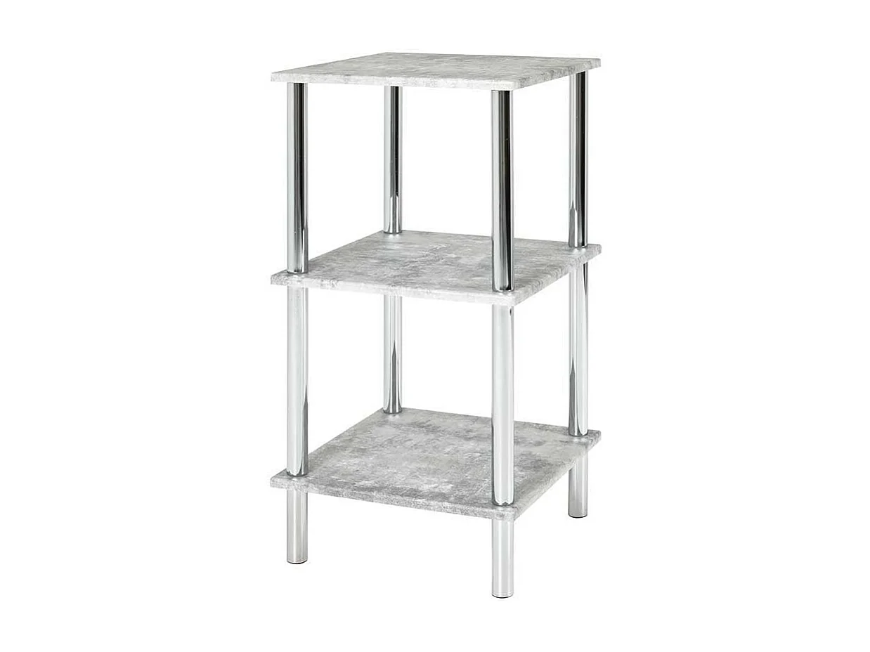 Badregal in Beton Grau Chrom modern