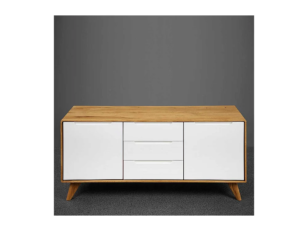 Wohnzimmer Sideboard in Weiß und Wildeiche modern