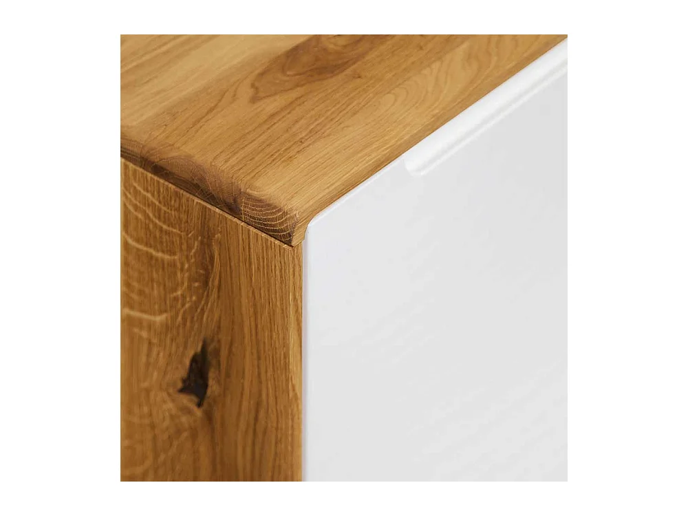 Wohnzimmer Sideboard in Weiß und Wildeiche modern