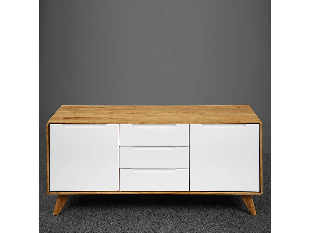 Wohnzimmer Sideboard in Weiß und Wildeiche modern