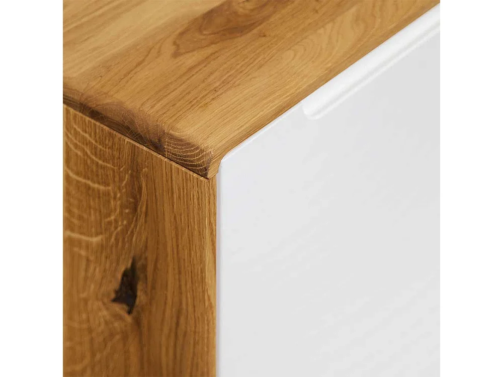 Wohnzimmer Sideboard in Weiß und Wildeiche modern