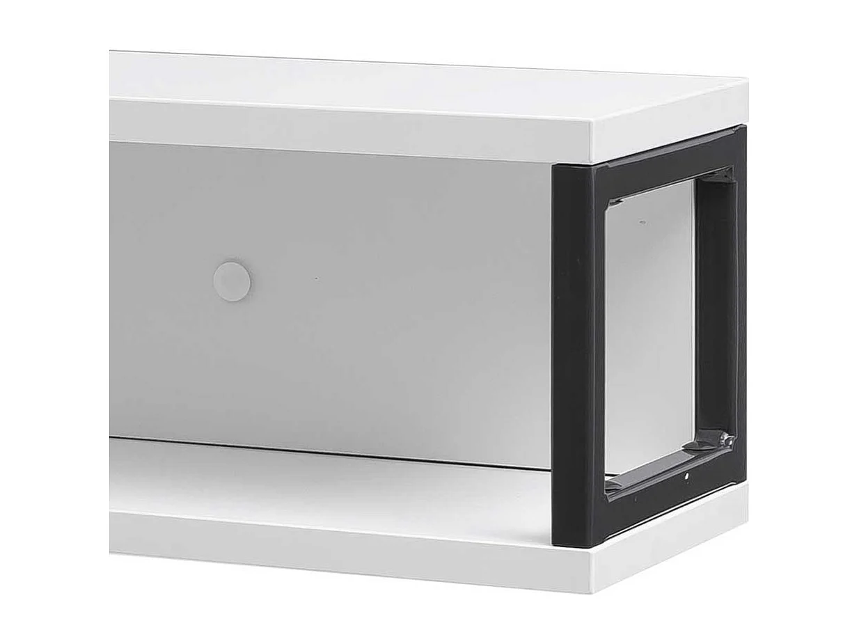 Badezimmer Hängeregal in Weiß und Anthrazit 70 cm breit