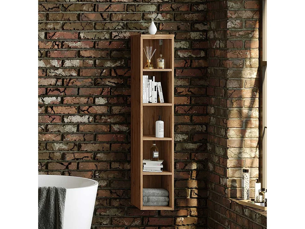 Badezimmerregal verstellbare Einlegeböden Wildeichefarben