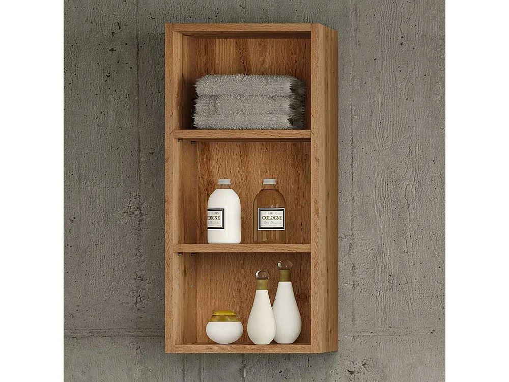 Bad Hängeregal in Wildeichefarben 30 cm breit