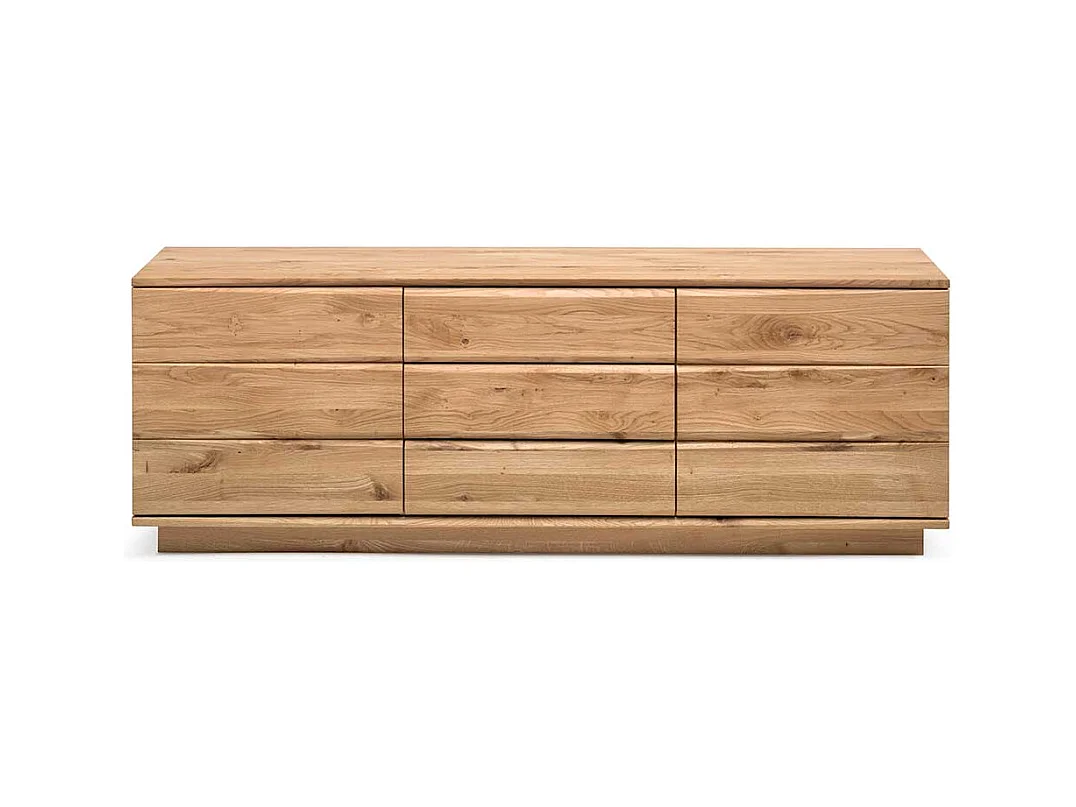 Schubladen Sideboard aus Eiche Massivholz 180 cm breit