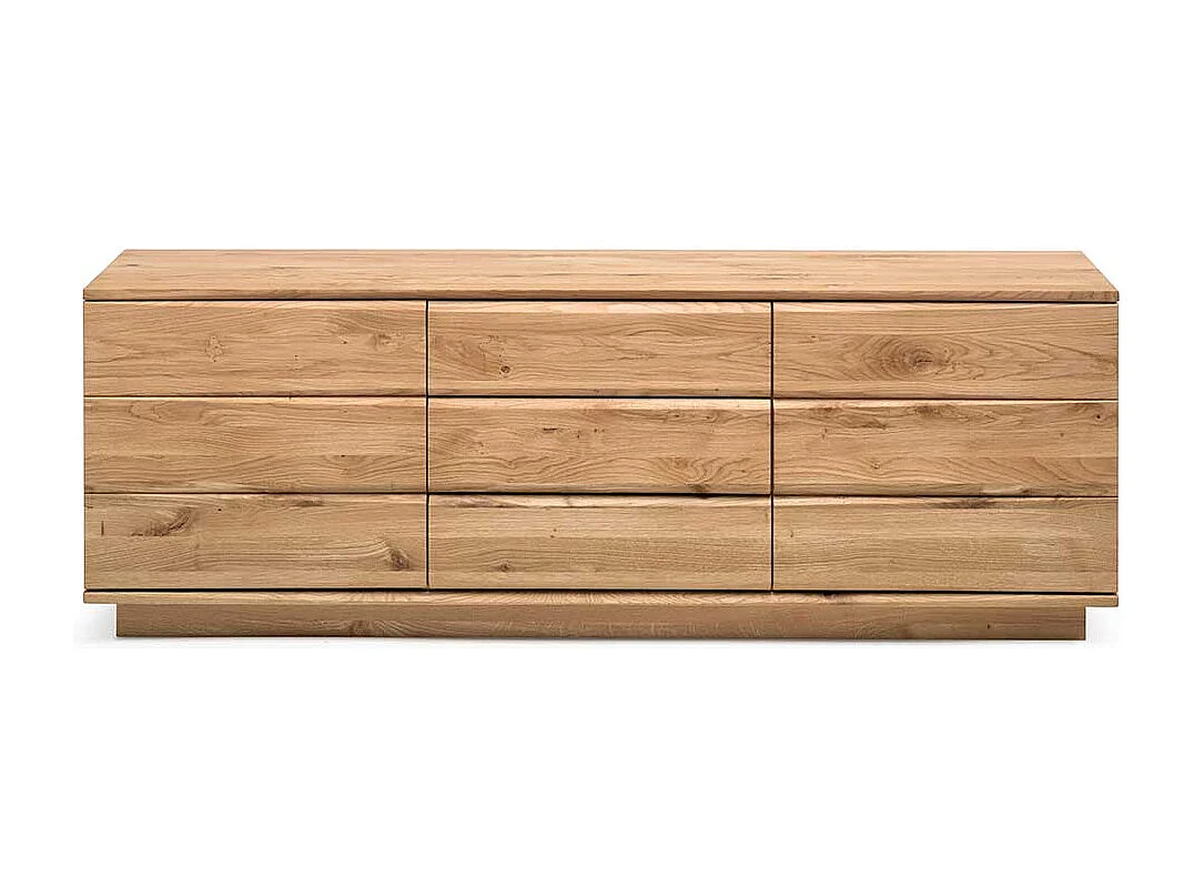 Schubladen Sideboard aus Eiche Massivholz 180 cm breit