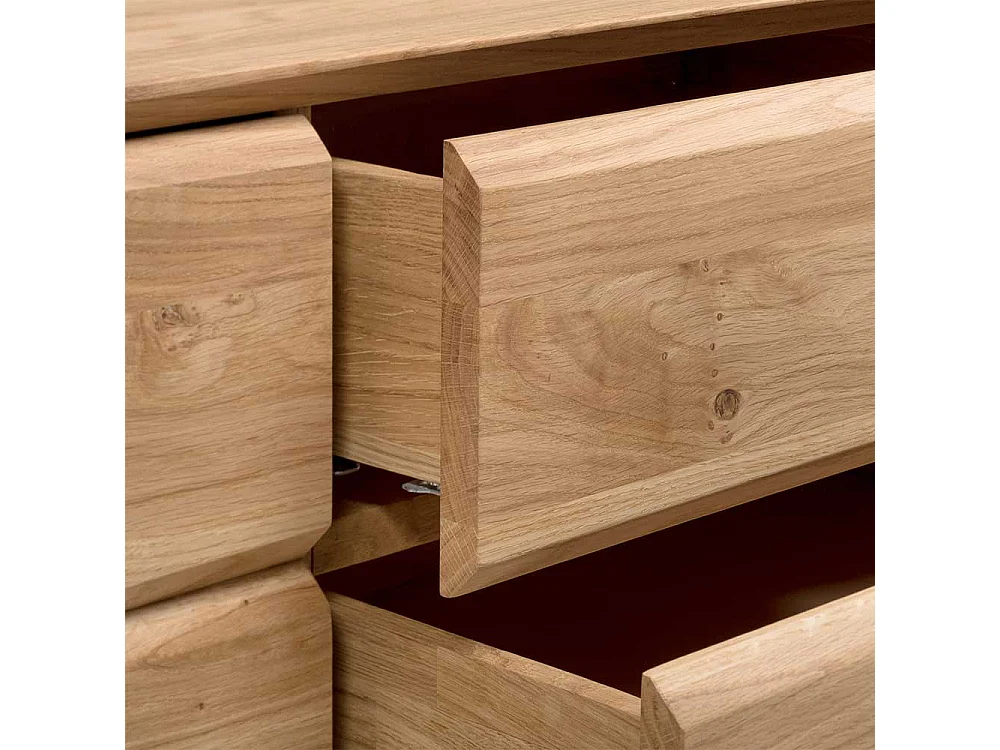 Schubladen Sideboard aus Eiche Massivholz 180 cm breit